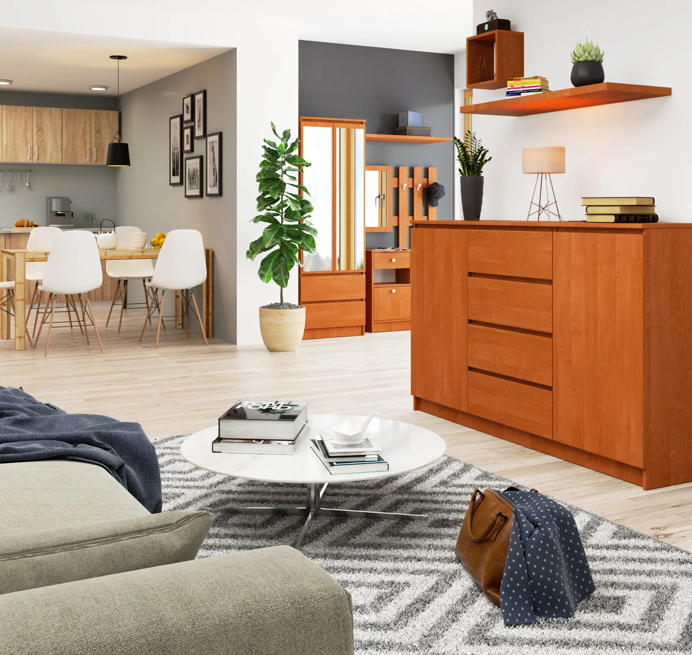 Тумба Akord K160 2D4SZ (Alder)