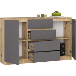 Tumba Akord K160 2D4SZ (Artisan Oak/Graphite Gray) Thumb