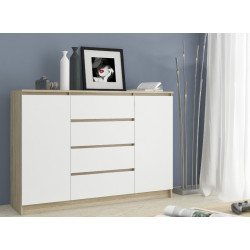 Tumba Akord K160 2D4SZ (Sonoma Oak/White) Thumb