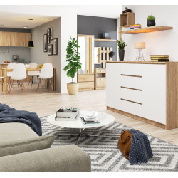 Tumba Akord K160 2D4SZ (Sonoma Oak/White) Thumb