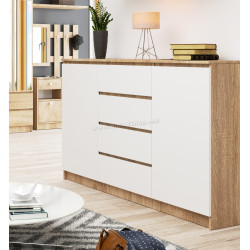 Tumba Akord K160 2D4SZ (Sonoma Oak/White)