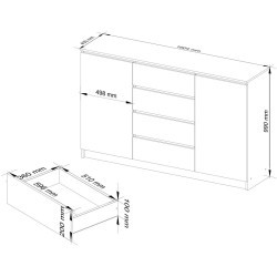 Tumba Akord K160 2D4SZ (Sonoma Oak/White) Thumb