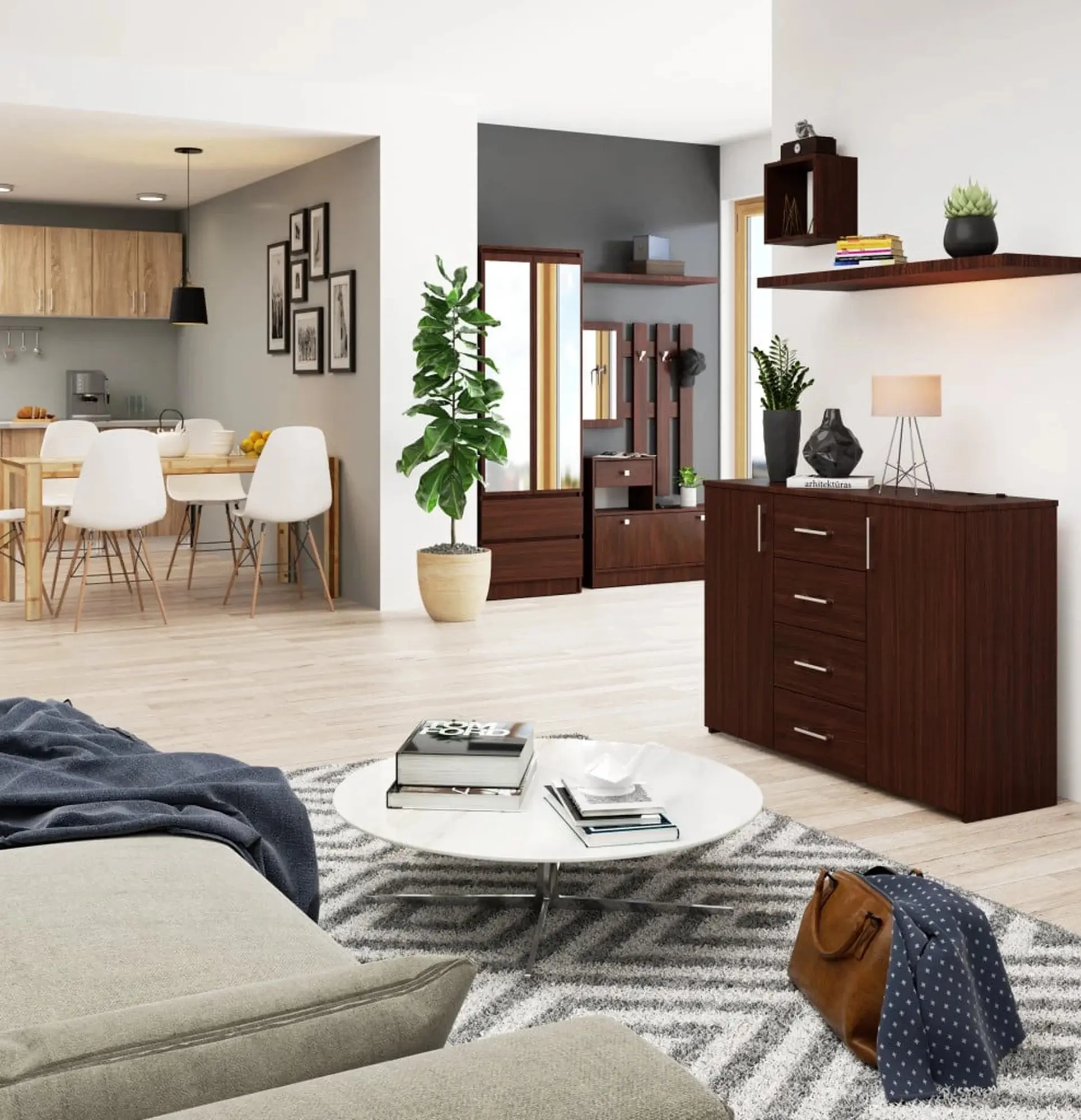 Tumba Akord K45 110cm 2D4SZ (Wenge)