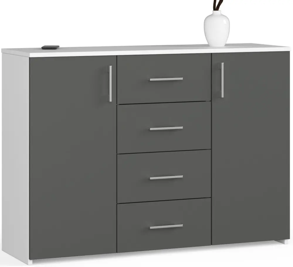 Tumba Akord K45 110cm (White/Graphite Grey)