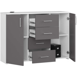 Tumba Akord K45 110cm (White/Graphite Grey) Thumb