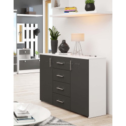 Tumba Akord K45 110cm (White/Graphite Grey)