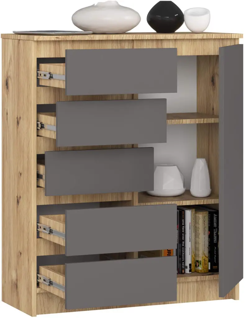 Tumba Akord K80 1D 5SZ (Artisan Oak/Graphite Grey)