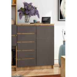 Tumba Akord K80 1D 5SZ (Artisan Oak/Graphite Grey)