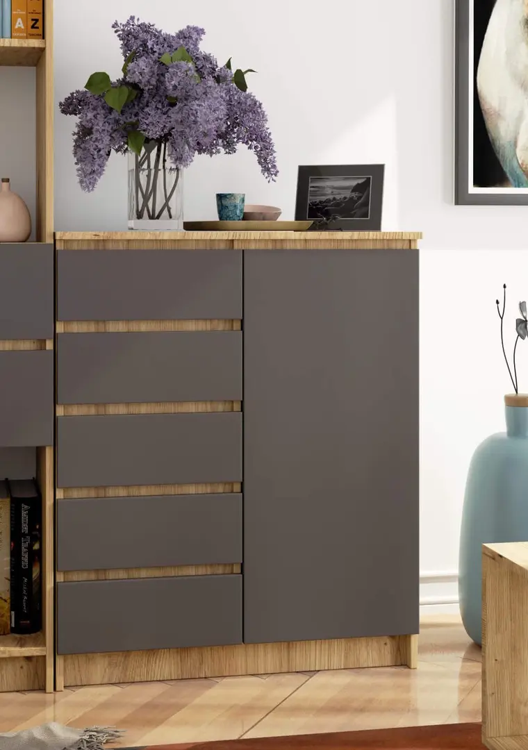 Tumba Akord K80 1D 5SZ (Artisan Oak/Graphite Grey)