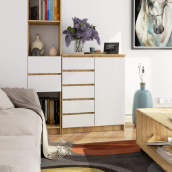 Tumba Akord K80 1D 5SZ (Artisan Oak/White) Thumb