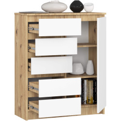 Tumba Akord K80 1D 5SZ (Artisan Oak/White) Thumb