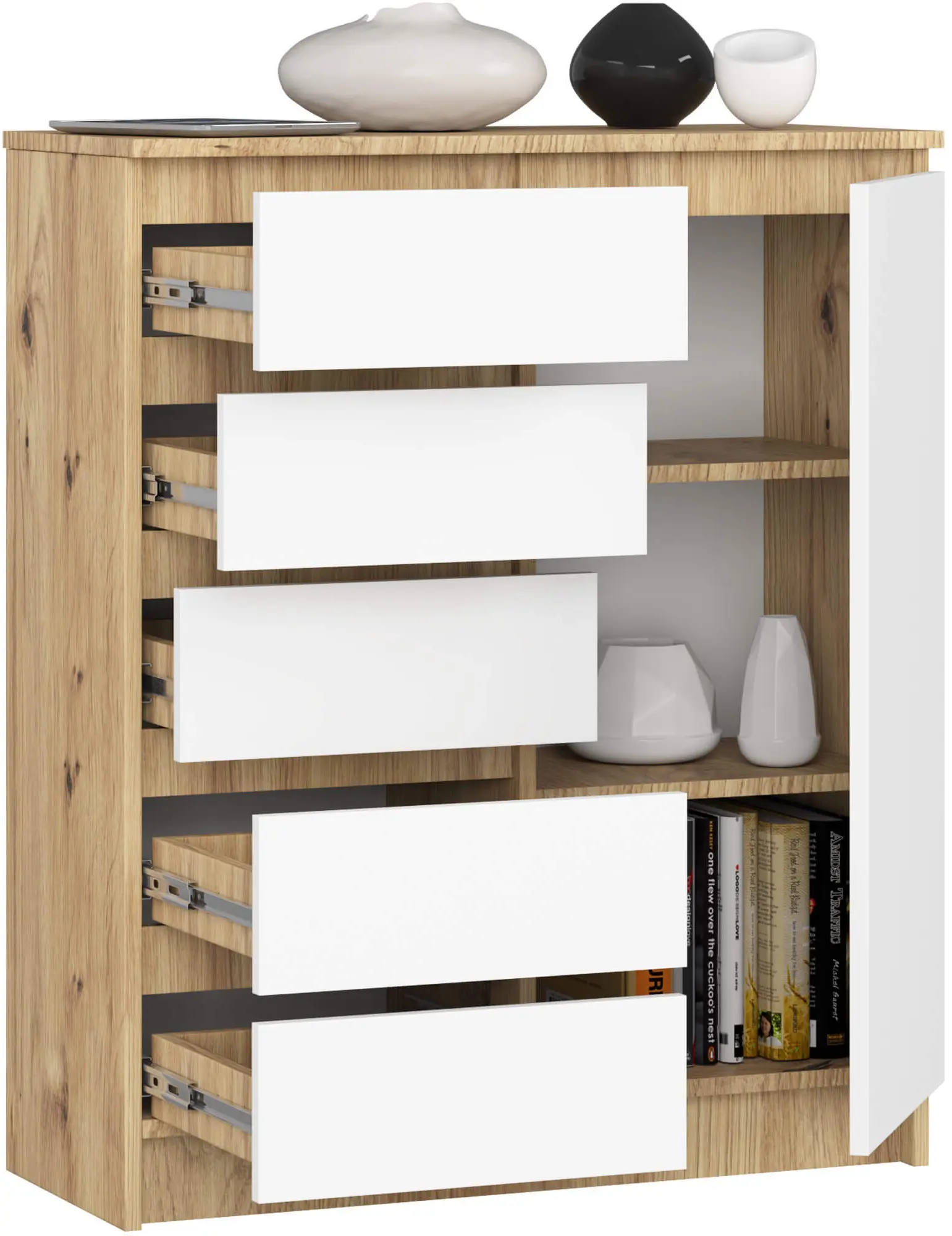 Tumba Akord K80 1D 5SZ (Artisan Oak/White)