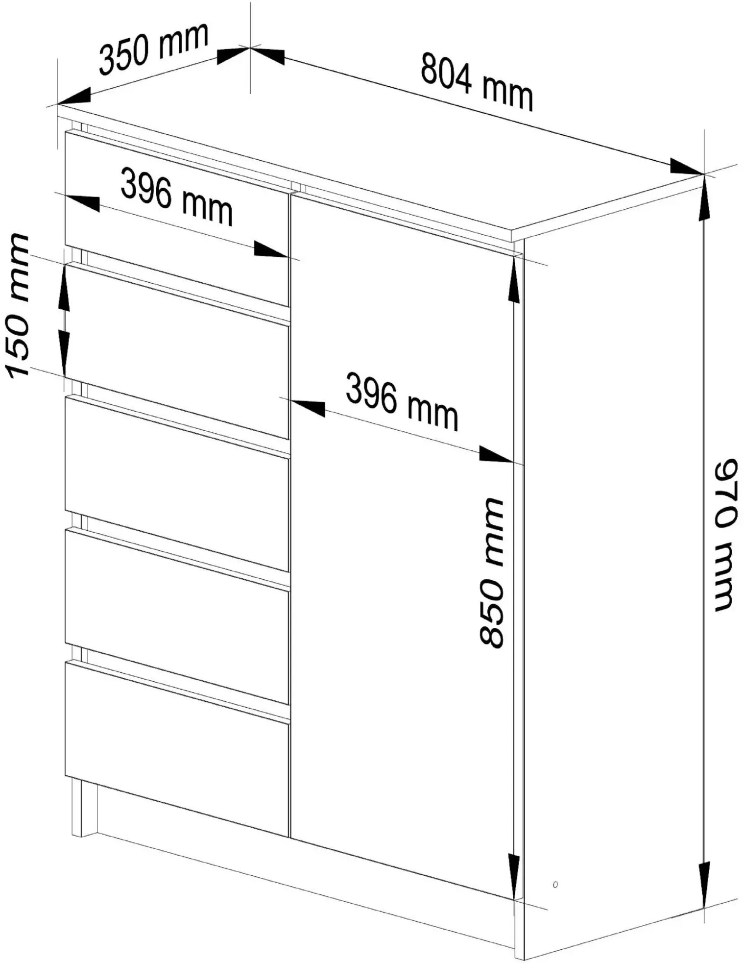 Tumba Akord K80 1D 5SZ (Artisan Oak/White)