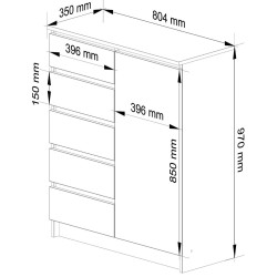 Tumba Akord K80 1D 5SZ (Graphite Grey) Thumb