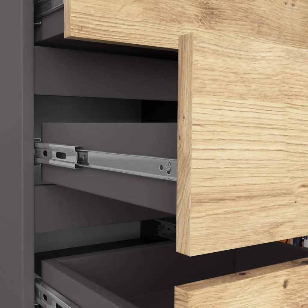 Tumba Akord K80 1D 5SZ (Graphite Grey/Artisan Oak)