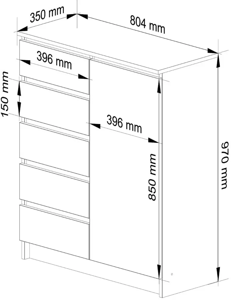 Tumba Akord K80 1D 5SZ (Sonoma Oak)