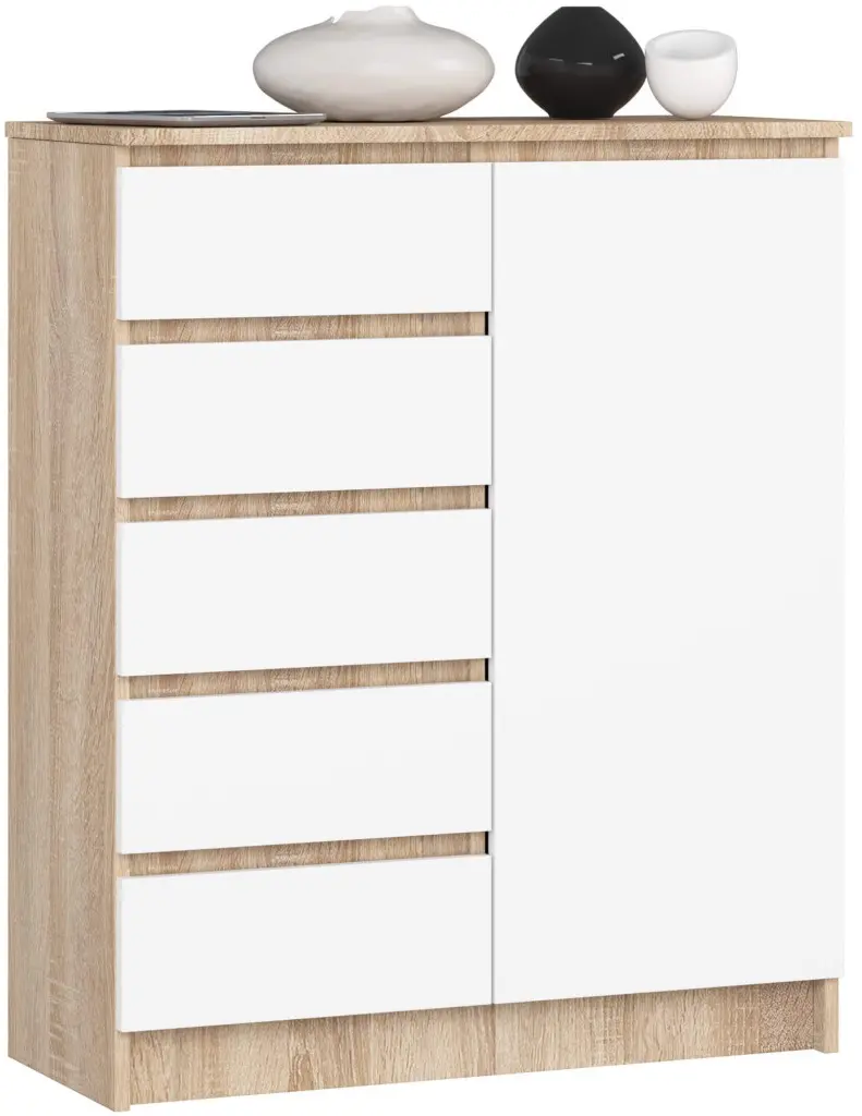 Tumba Akord K80 1D 5SZ (Sonoma Oak/White)