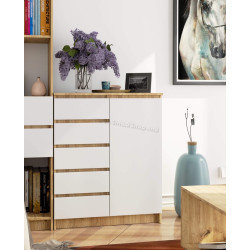 Tumba Akord K80 1D 5SZ (Sonoma Oak/White)