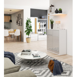 Tumba Akord K80 2D 1SZ (Metallic Gloss/White)