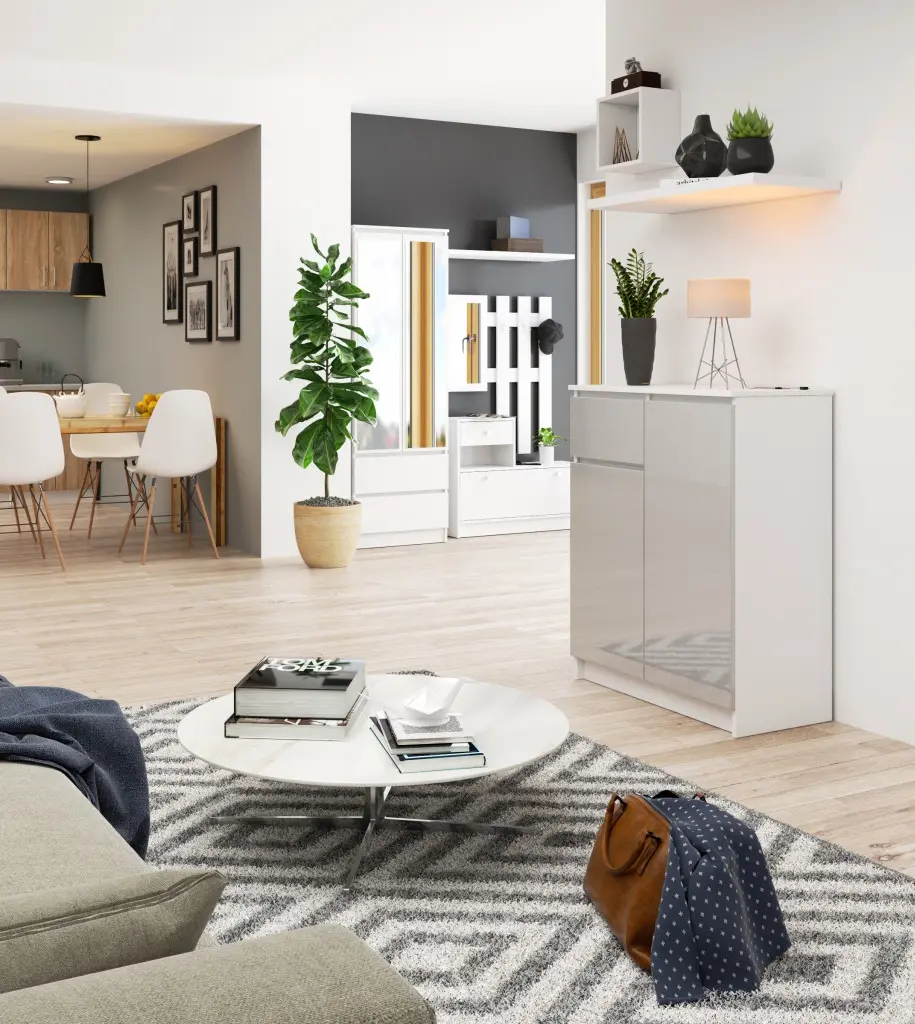 Tumba Akord K80 2D 1SZ (Metallic Gloss/White)