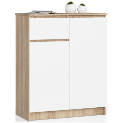 Tumba Akord K80 2D 1SZ (Sonoma Oak/White) Thumb