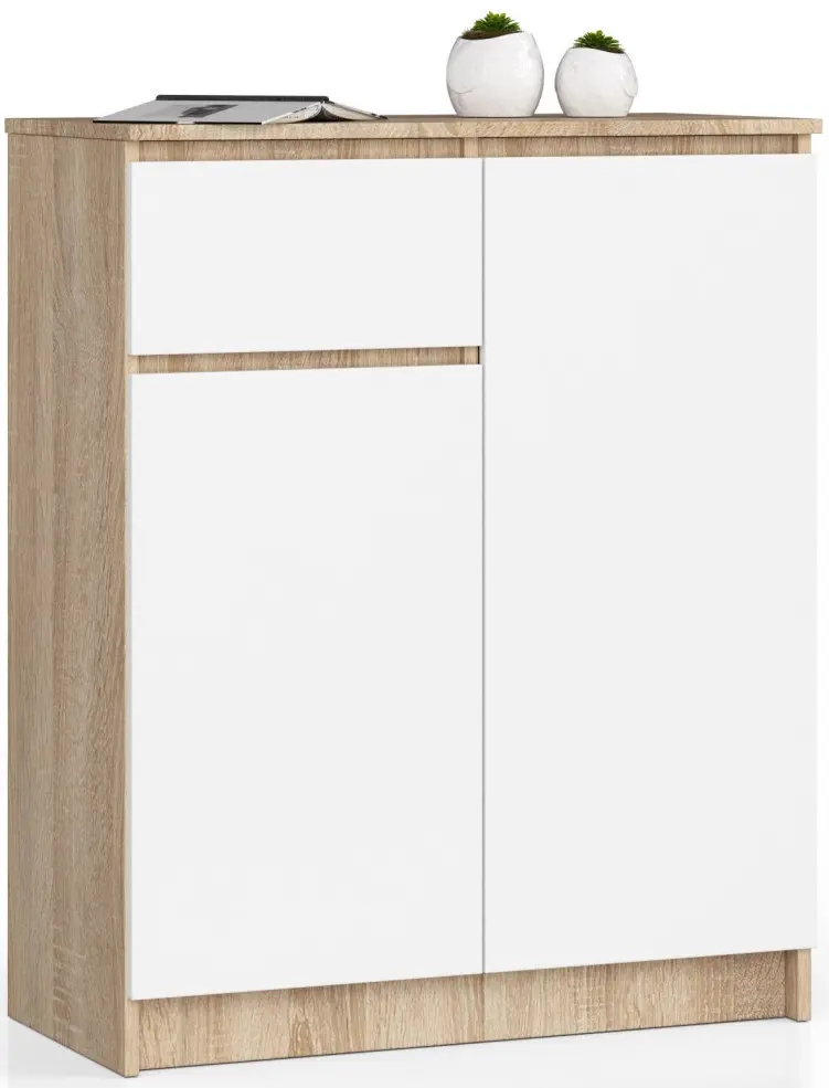 Tumba Akord K80 2D 1SZ (Sonoma Oak/White)