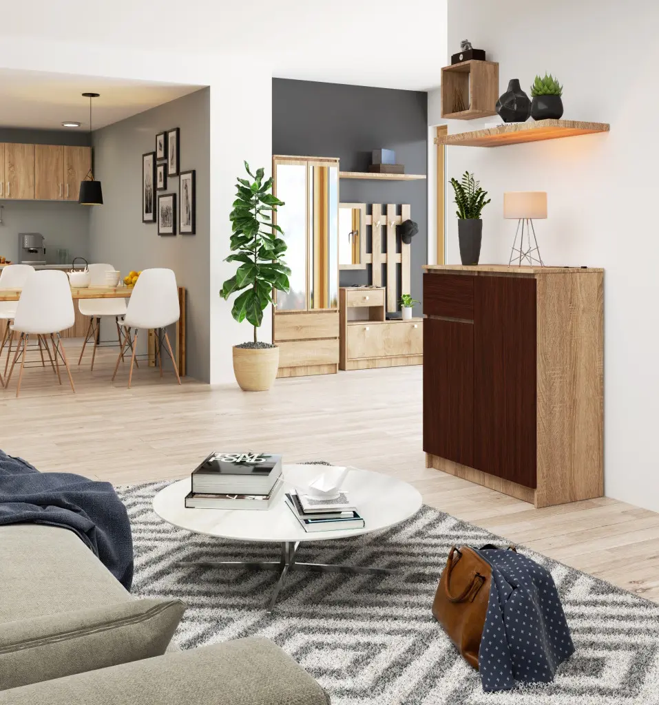 Тумба Akord K80 2D 1SZ (Wenge/Sonoma)