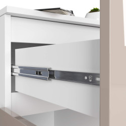 Tumba Akord K80 2D 1SZ (White/Cappuccino Gloss) Thumb