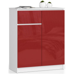 Tumba Akord K80 2D 1SZ (White/Red Gloss) Thumb