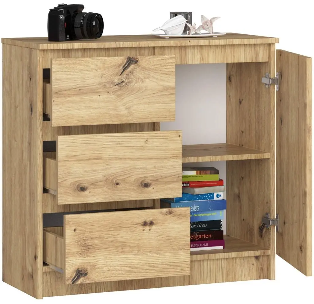 Тумба Akord K80 Jerry 1 3S (Artisan Oak)