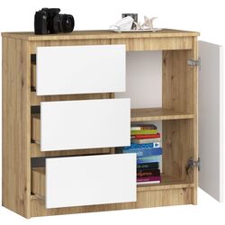 Tumba Akord K80 Jerry 1 3S (Artisan Oak/White) Thumb