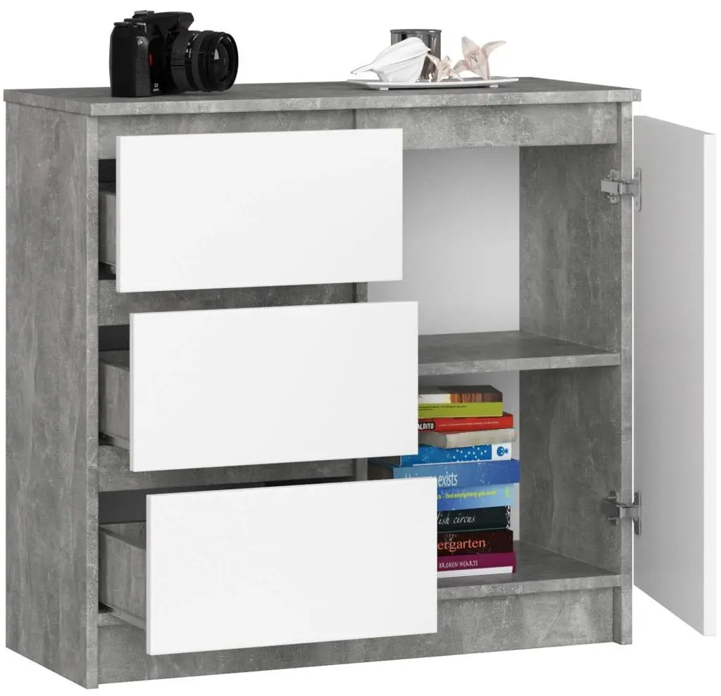 Tumba Akord K80 Jerry 1 3S (Concrete/White)