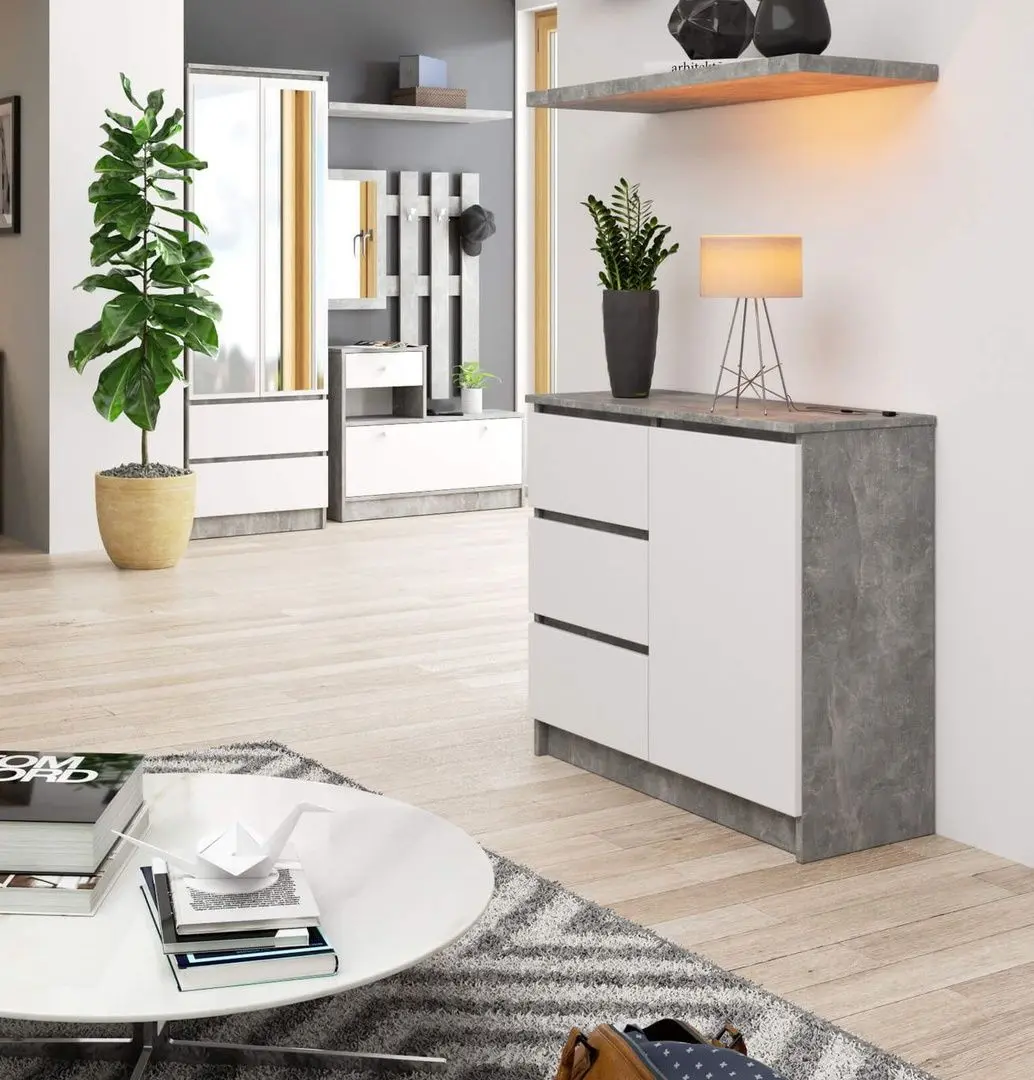 Tumba Akord K80 Jerry 1 3S (Concrete/White)