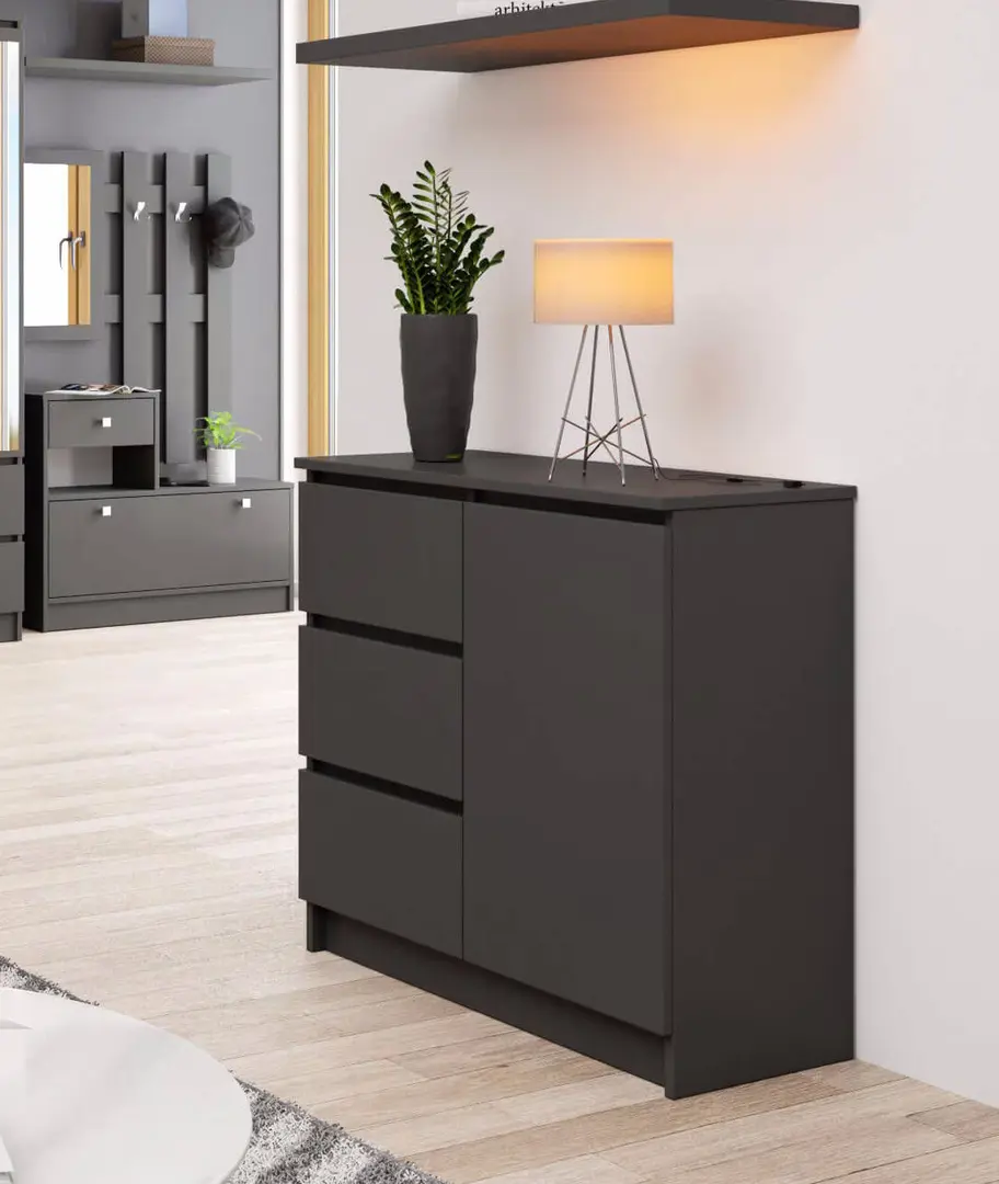 Тумба Akord K80 Jerry 1D 3SZ (Graphite Grey)