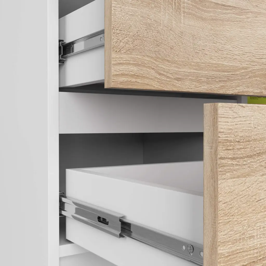 Tumba Akord K80 Jerry 1D 3SZ (White/Sonoma Oak)