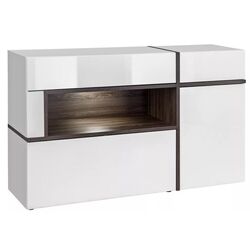 Tumba ASM Cross PEW CS SB (White/White Gloss/Perla Elm)