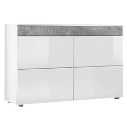 Comoda ASM Light WS LIS (White Gloss/Concrete)