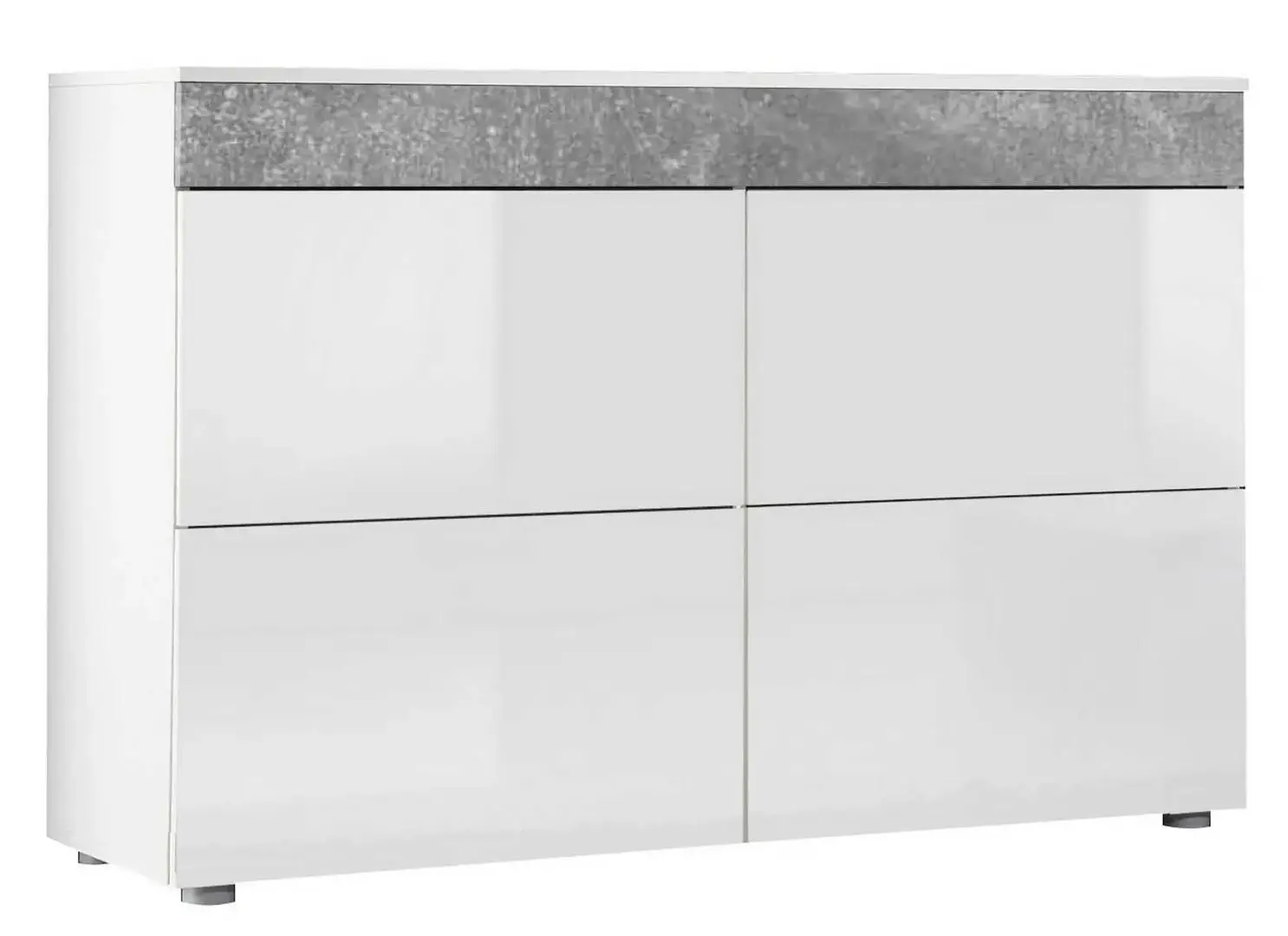 Comoda ASM Light WS LIS (White Gloss/Concrete)