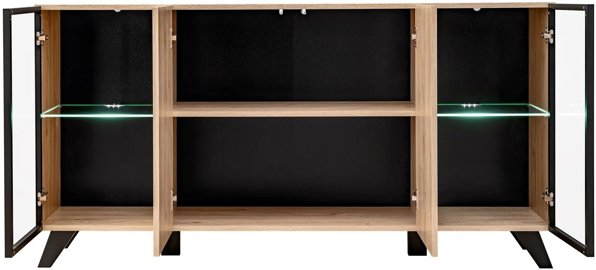 Тумба РТВ ASM Liam HJZ LM SB (Hickory Jackson/Black Matt) - 5