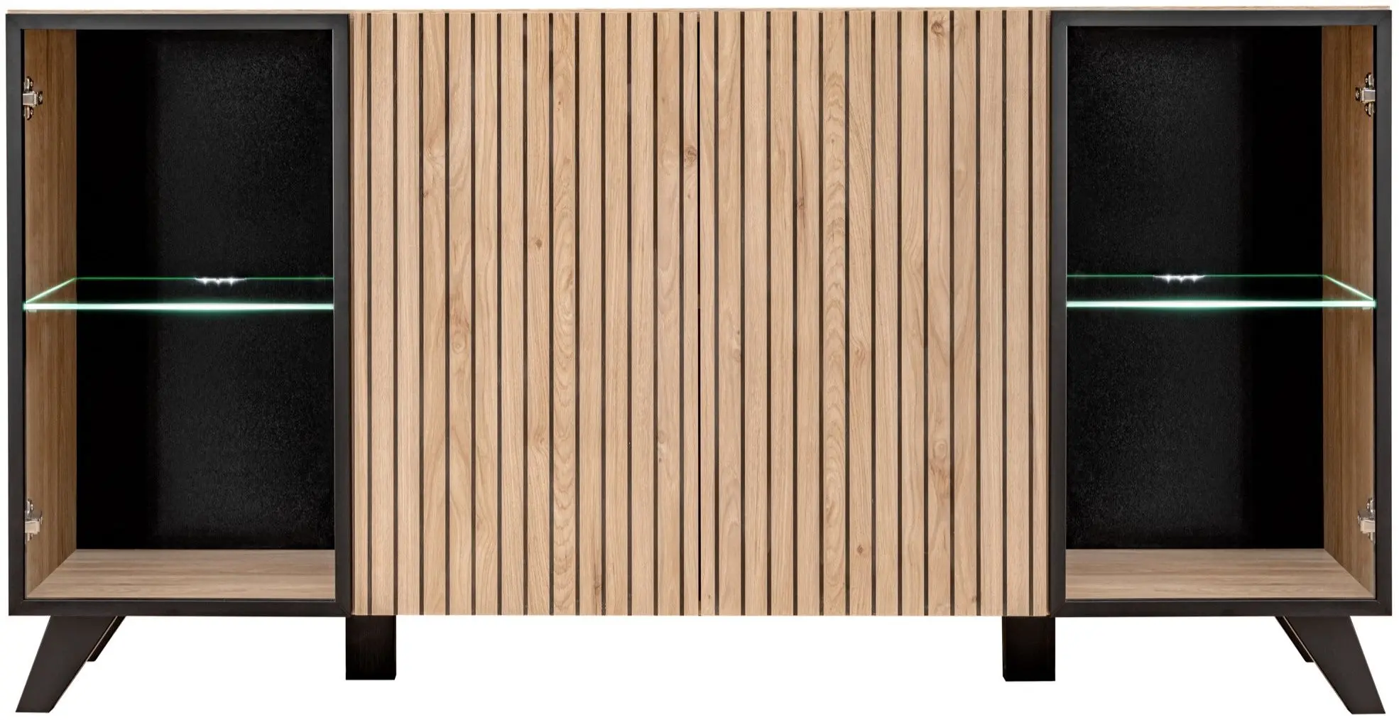 Тумба РТВ ASM Liam HJZ LM SB (Hickory Jackson/Black Matt)