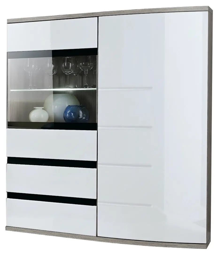 Тумба ASM Ontario I SRW OW (Sanremo Oak/White Gloss)