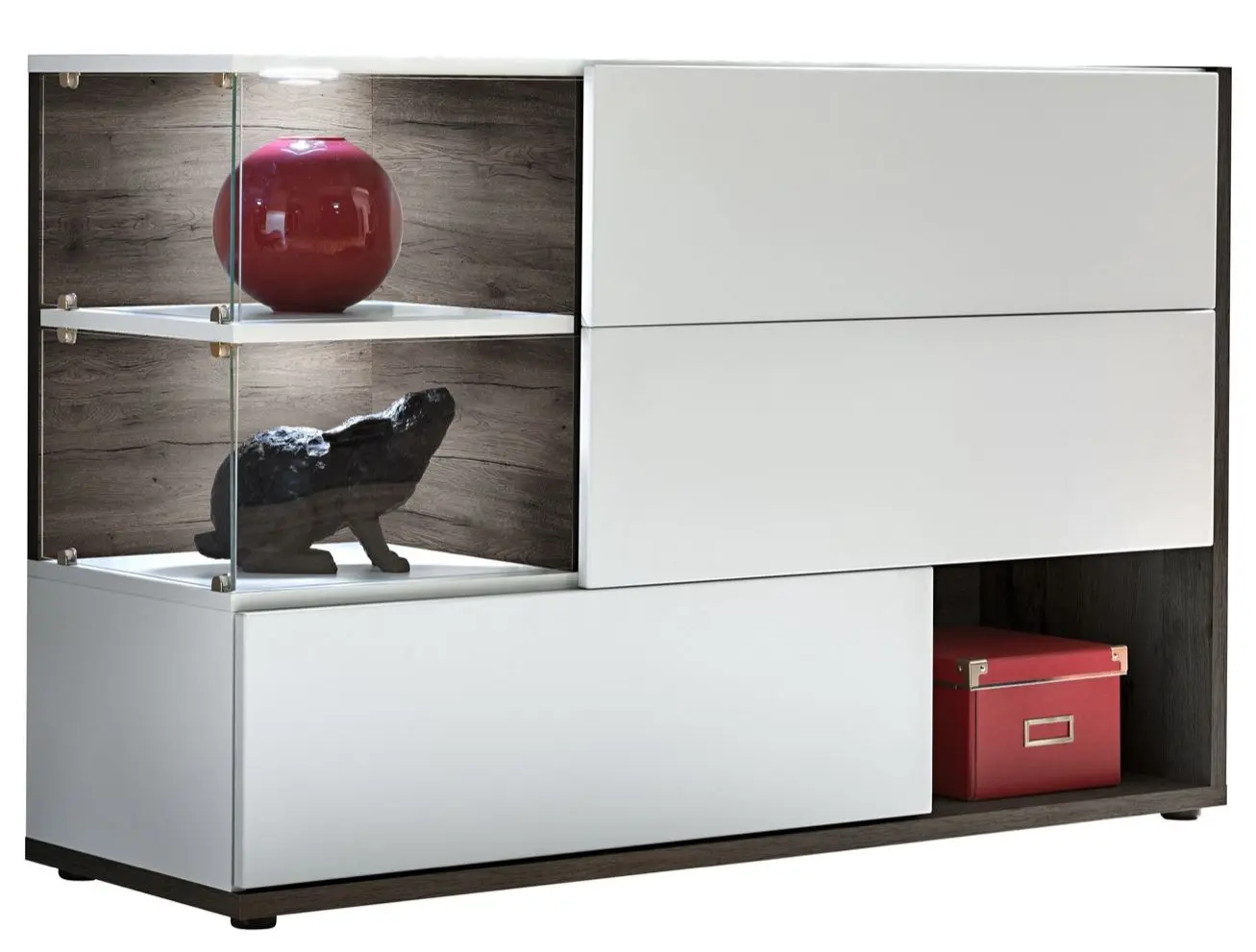 Tumba ASM Silk PEW SKS (White/White Gloss/Perla Elm)