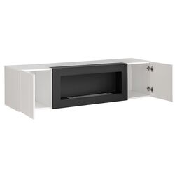 Тумба РТВ с биокамином ASM Fly WW FY SBK (White Matt/White Gloss/Black) Thumb