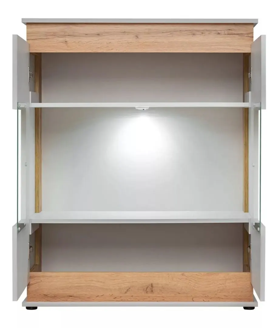 Тумба-витрина ASM Berlin ASPG BL WSN (Pearl Gray/Artisan Oak)