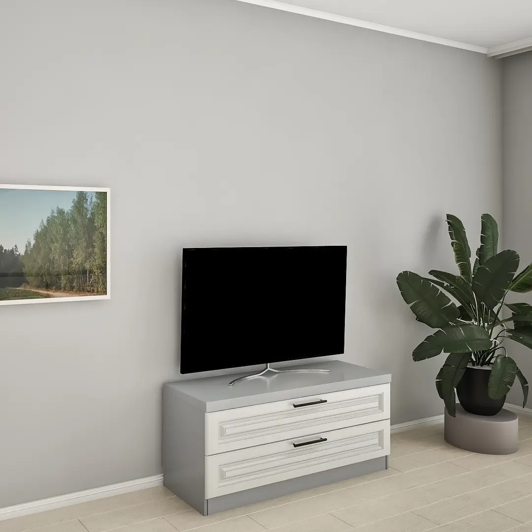 Comoda Bafimob KFX-120 2 sertare (Grey/Stone Oak)