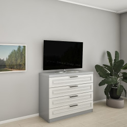 Comoda Bafimob KFY-120 4 sertare (Grey/Stone Oak)