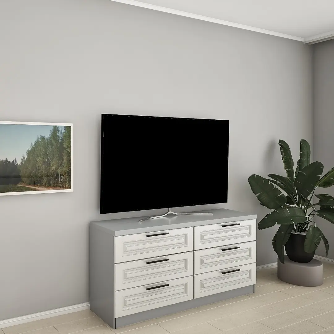 Comoda Bafimob KFY-150 6 sertare (Grey/Stone Oak)