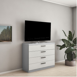 Comoda Bafimob KY-120 4 sertare (Grey/Light Grey)