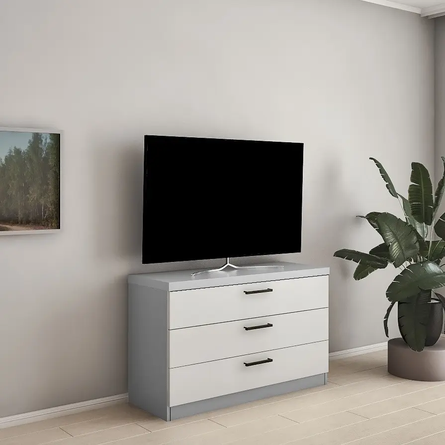 Comoda Bafimob KY-90 3 sertare (Grey/Light Grey)