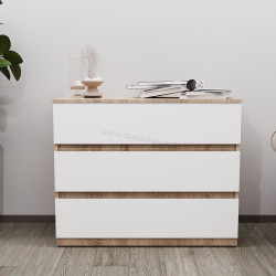 Comoda Bayro Harmony 100x81x45 (Sonoma Oak/White)